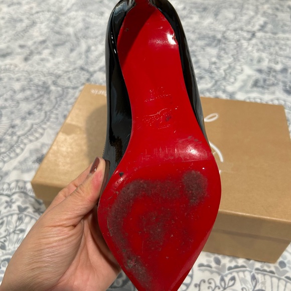 Christian Louboutin Glossy Black Heels - Picture 7 of 11